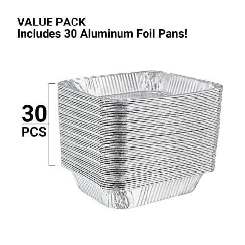 Aluminum Pans Half Size, 9X13, Extra Heavy Duty Disposable Foil Pans
