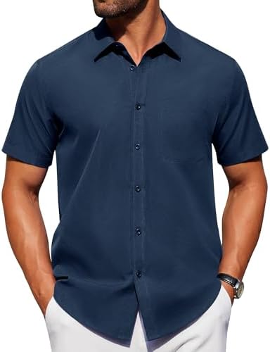 mens dusty blue dress shirt short sleeve Amazon.com: Peyton & Parker Mens Dusty Blue Jungle Short Sleeve Button-Down  Shirt XXL : Clothing, Shoes & Jewelry