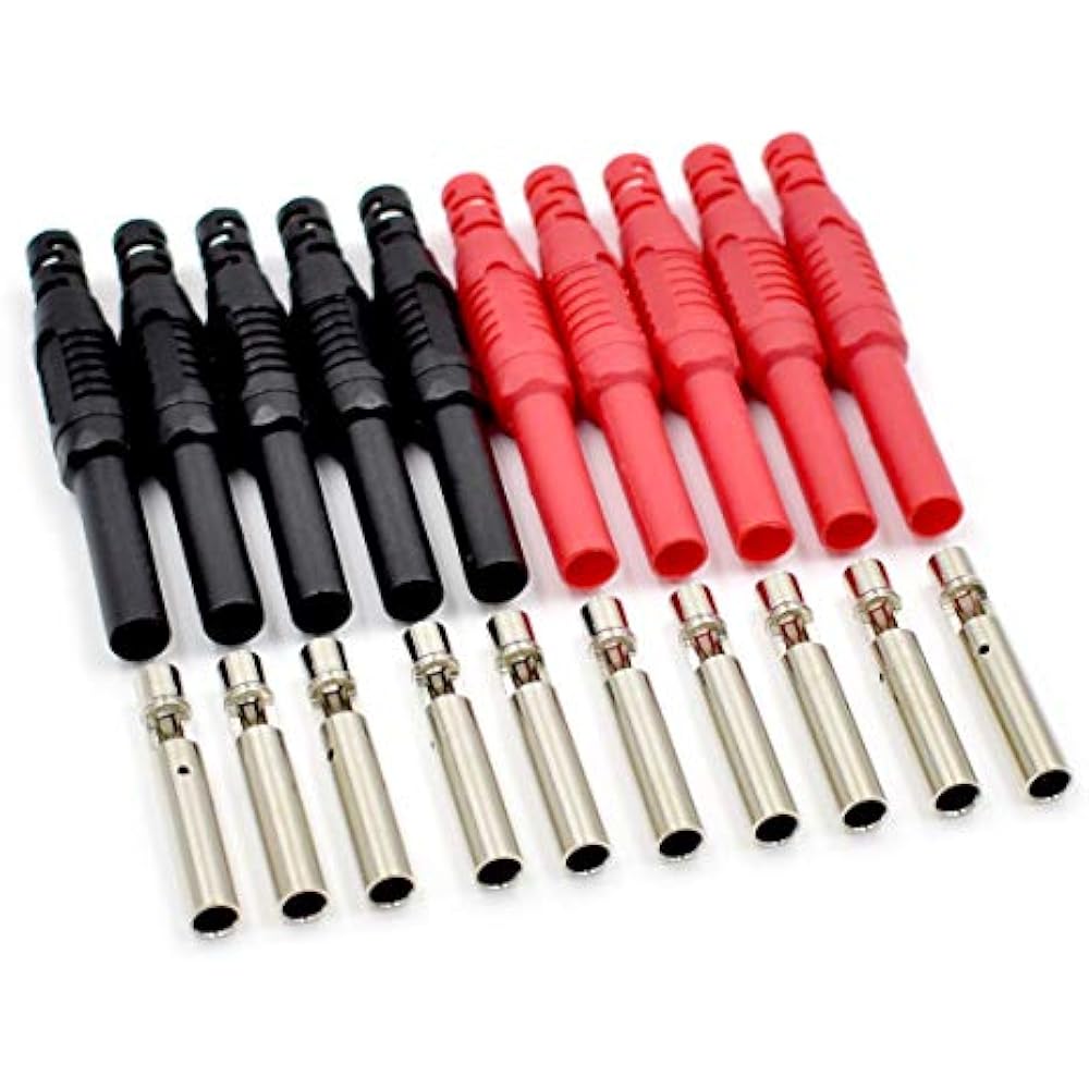 10Pcs Brass Insulated Safety Shrouded 4mm Female Banana Plug Jack Socket Solder eBay