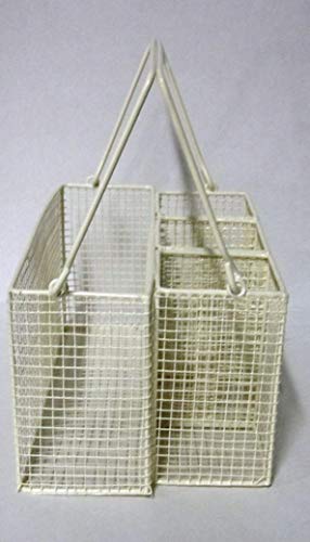 Utensil Caddy Multi-Purpose Steel Mesh Great for Kitchen, Dining, Entertaining, Tailgating, Picnics, Silverware, Napkin Holder, and Condiment Organizer - Thumbnail 5
