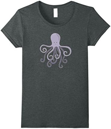 Womens Funny Octopus T-Shirt Medium Dark Heather