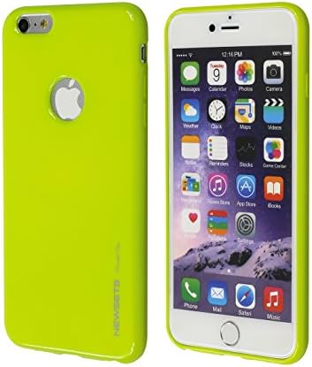iPhone 6 Plus Case, Pearl Jelly Slight Glitter Perfect Fit [NEWSETS] Flexible Premium Bumper Green Cover Cases for Apple iPhone 6/6s Plus 5.5 inch
