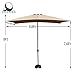 COBANA 6.6 x 9.8ft Rectangular Patio Umbrella, Outdoor Table Market Umbrella with Push Button Tilt/Crank, Beige