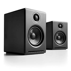 Audioengine A2 + Wireless 60W aangedreven desktop luidsprekers | Ingebouwde 24Bit DAC & versterker | Bluetooth aptX…