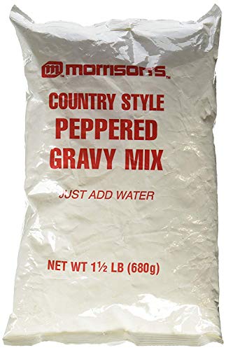 Morrison's Country Style Peppered Gravy Mix 1 1/2 Lb. Just Add Water - Large & Small Batch Instructions (Pack of 5)