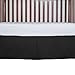 Tailored Crib Dust Ruffle 15 inches long, Black
