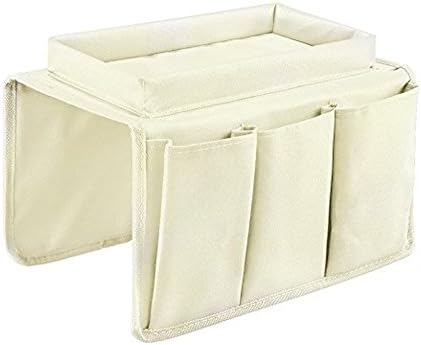 Sofa TV Remote Control Handset Holder Organiser Caddy For Arm Rests With Cup Holder Tray - Fits Over Chairs, Sofas Armchairs With Wide Arm Pockets