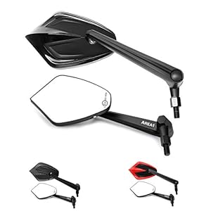 Motorfiets spiegel”Cap”, E-getest, 2x M10 rechtsdraaiende schroefdraad + 1x M10 linkse schroefdraad (Cap)