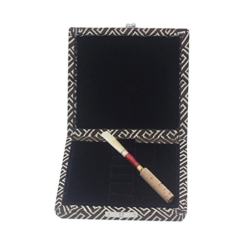 JYFY Oboe Reeds Case Silk Satins Wood Oboe Reed Box Reed Case for 6pcs Oboe Reeds (Coffee) - Thumbnail 7
