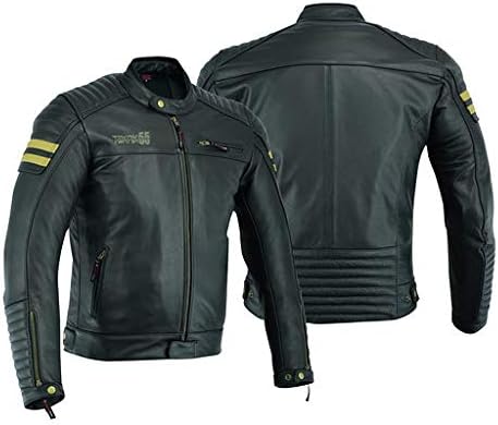 Chaqueta de cuero de moto hombre