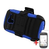 SAMSUNG GALAXY EXHIBIT T599 BLACK BLUE HYBRID ARMOR KICKSTAND COVER BELT CLIP HOLSTER CASE + SCREEN PROTECTOR from [ACCESSORY ARENA]