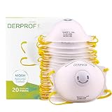 DERPROF Particulate Respirator Dust Mask N95 - N95 Respirator Mask with Valve Particle Mask for Drywall Sanding Painting Cleaning Chemical Breathing Air (20 Pack)