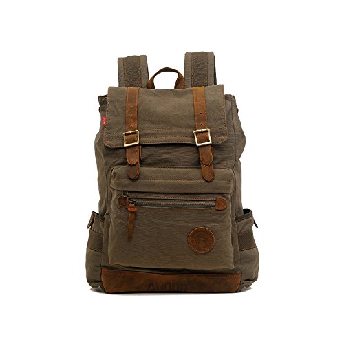 Abshoo Vintage Backpack Large Travel Canvas Rucksack Backpacks Army Green |  Desertcart Aruba