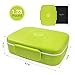 Bento Lunch Box For Kids Adults W/5 Compartment, Leakproof, Microwave Dishwasher Safe, Healthy BPA Free (Fork & Spoon INCLUDED)