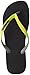 Havaianas Men's Flip Flop Sandals, Top Mix,Black/Neon Yellow,39/40 BR (8 M US)