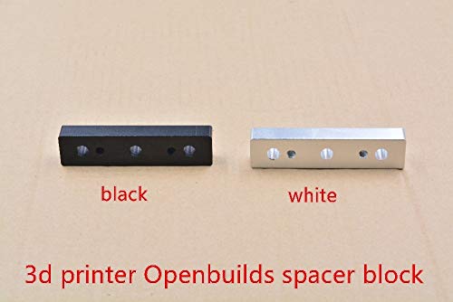 GIMAX 3D Printer Openbuilds OX CNC Machine Part V Slot Aluminum Alloy Spacer Block openbuilds Spacer Block for Gantry Pate top 1pcs - (Size: Black)
