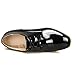 Lucksender Womens Square Toes Lace Up Platform Wedge Heels PU Oxford Shoes