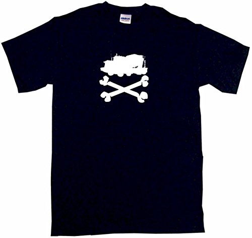 Cement Concrete Truck Pirate Skull Cross Bones Little Boy's Kids Tee Shirt 2T-Black