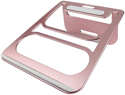 Laptop Stand - YYY Portable Aluminum Notebook Holder, Foldable Desk Cooling Stand for 10-15 inch Screen (Pink)