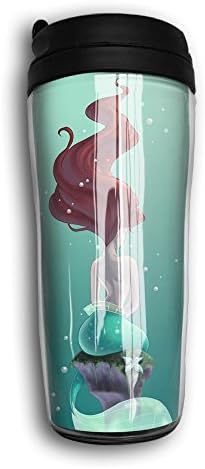 RESS TGR Mermaid Travel Coffee Mug Milk Coffee Cup Plastic Travel Mug,350ml