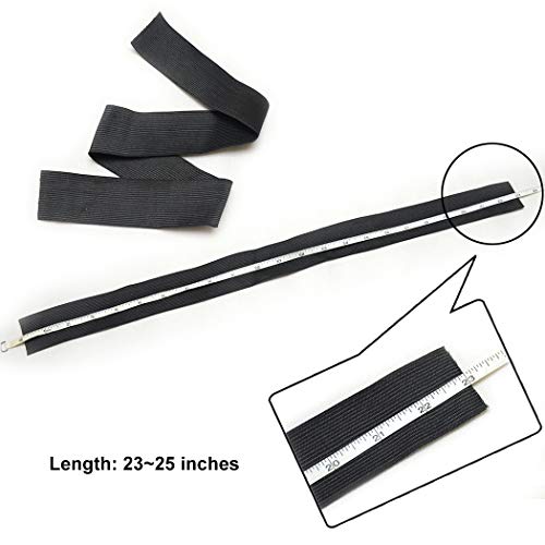 Luwigs 1.5inches Wide Black Elastic Bands Hair Wig Accessories for Making Wigs/Lace Frontal/Lace Closure 6pcs/lot