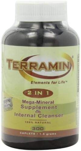 Ion-Min, Terramin 2 in 1, Mega-Mineral Supplement &amp; Internal Cleanser Caplets, 1.5-Grams, 300-Count by Ion Charged Minerals