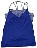 GapFit Womens Blue Double-Layer Strappy Shelf Tank