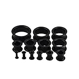Qmcandy Thick Silicone Hollow Flexible Ear Tunnels Kit Stretching Set for 26pcs 8G-1