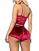 Angsuttc Women's Velvet 2 Piece Outfit Spaghetti Strap Crop Top Shorts Pajamas Set Sleepwear Nightwear