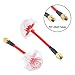 2pcs Newest Aomway 5.8G 3DBi 4 Leaf Clover Antenna RP-SMA Male with Protective Coverings for FPV Multicopter TX/RX