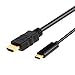 CableCreation USB C to HDMI Cable 6FT, USB Type C to HDMI Cord, Compatible with MacBook Pro 2020 2019, iPad Pro 2020 2018, Surface Book 2, XPS 15 13, Yoga 920 910, Galaxy S20 S10, Black
