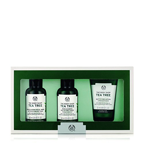 The body shop tea tree skin clearing essentials kit, 3p…