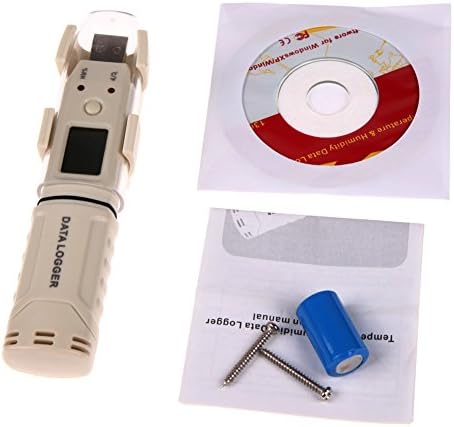 Data Logger, Lifenergy Waterproof Portable Mini Humidity & Temperature Meter Data Logger Humidity Data Logger Temperature Data Logger with USB Interface Range -30~80โ