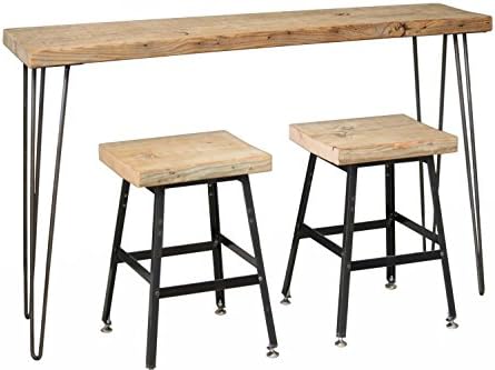Console Reclaimed Table Hairpin Leg Mid Century Modern Table