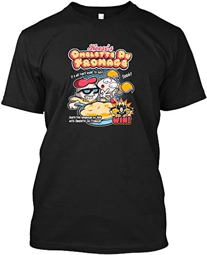 Omelette Du Fromage - Dexter Laboratory Tshirt - Men's Woman Funny Novelty T-Shirt-Sweatshirt - Hoodie Black