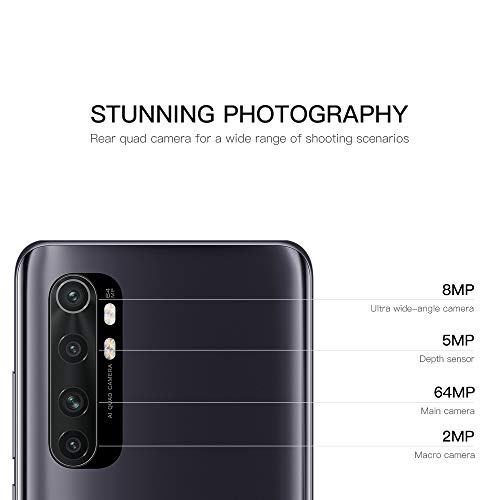 Xiaomi Mi Note 10 Lite Smartphone,6GB RAM 64GB ROM Mobilephone,6.47"FHD 3D AMOLED Pantalla Qualcomm Snapdragon 730G Procesador Quad Camera(64MP + 8MP + 5MP + 2MP) Versión Global(Negro) - Imagen 8
