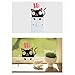 Efivs Arts 7 Pcs Cute Animals Removable Creative Light Switch Decals Bedroom Wall Laptop Stickers,Black