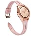 TOYOUTHS Compatible with Samsung Galaxy Watch 7/FE/6/5/4/Active 2 40mm 44mm Band, 20mm Leather Strap for Galaxy Watch 6 Classic 43mm 47mm/Watch 5 Pro 45mm/Watch 4 Classic 42mm 46mm/Watch 3 41mm, Pink