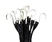 ABN EPDM Rubber Straps - 41in Black Rubber Tie Down Straps with Hooks (66in Max Stretch) Rubber Bungee Cords, 10 Pack
