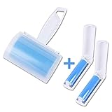 WOWGO Lint Roller, 2nd Version Resuable Pet Hair Remover, Lint Roller Cleaner for Clothes, Animal Hairs, Car Seats (1 Large 2 Mini)