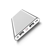Polanfo 12000mAh Power Bank Universal Ultra Compact External Battery for Smartphone & Tablets-Silver