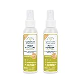 Wondercide Natural Deet-Free Mosquito and Insect Repellent Spray for Kids, Babies, Family - Bug Repellent and Killer - Lemongrass 2-Pack