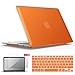 IBENZER Compatible with Old Version MacBook Air 13 Inch Case (2017-2010 Release), Models: A1466/A1369, Plastic Hard Shell Case with Keyboard & Screen Cover for Mac Air 13, Orange, A13OR+2