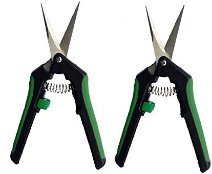 Hydroponic Trimmer Scissors Stainless Steel Straight Blade for Flower Leaf Pruner Shears Gardeners