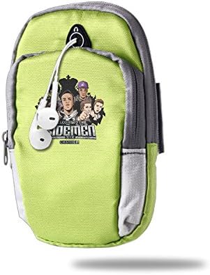 Welcome To The Sidemen Channel Outdoor Sports Armband Casual Arm Package Bag Cell Phone Bag Key Holder Zipper Bag KellyGreen