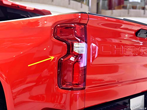 For Chevrolet Silverado Accessories 2019-2020 Chrome Rear Tail Light Taillight Lamp Cover Trim 2pcs