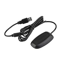 ujixian Black/White PC Wireless Controller Gaming USB Receiver Adapter for Xbox 360black