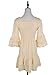 Anna-Kaci Womens Boho Peasant Floral Lace Ruffle Hem Bell Sleeve Mini Dress