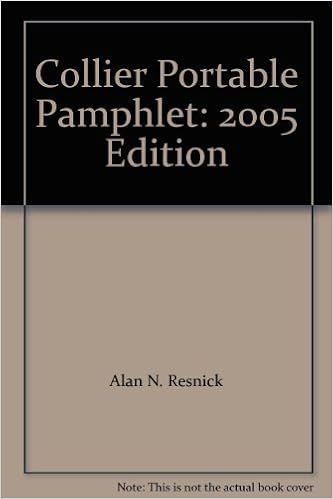 Collier Portable Pamphlet 2005 Edition Alan N Resnick - 
