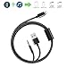 [Upgraded ] Cable to Charge and Play Music Simultaneously in Car or at Home Compatible with iPhone 7 8 X Xs Max XR Car AUX Audio Cable 2 in1 Charging and Audio Cable Nylon Braided Black 3.94 Feet